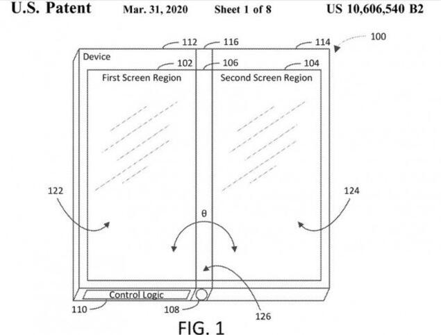 微软Surface三屏折叠手机专利曝光